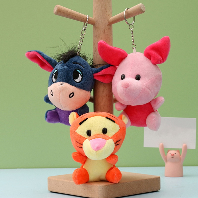 10cm Anime Winnie The Pooh Figure Plush Toy Doll Pooh Bear Tigger Piglet Eeyore Stitch Plush 2 - Winnie The Pooh Plush