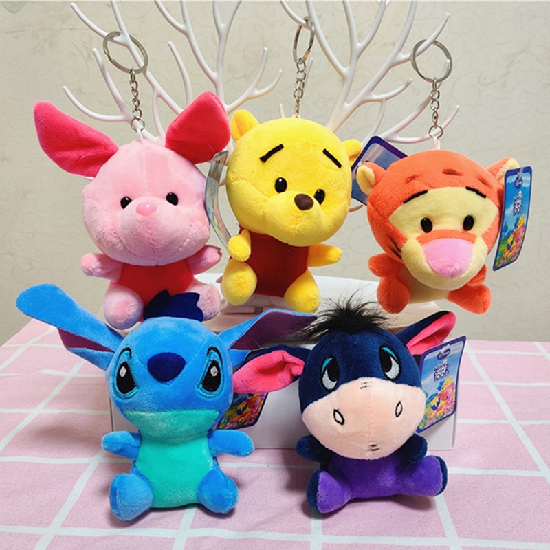 10cm Anime Winnie The Pooh Figure Plush Toy Doll Pooh Bear Tigger Piglet Eeyore Stitch Plush - Winnie The Pooh Plush