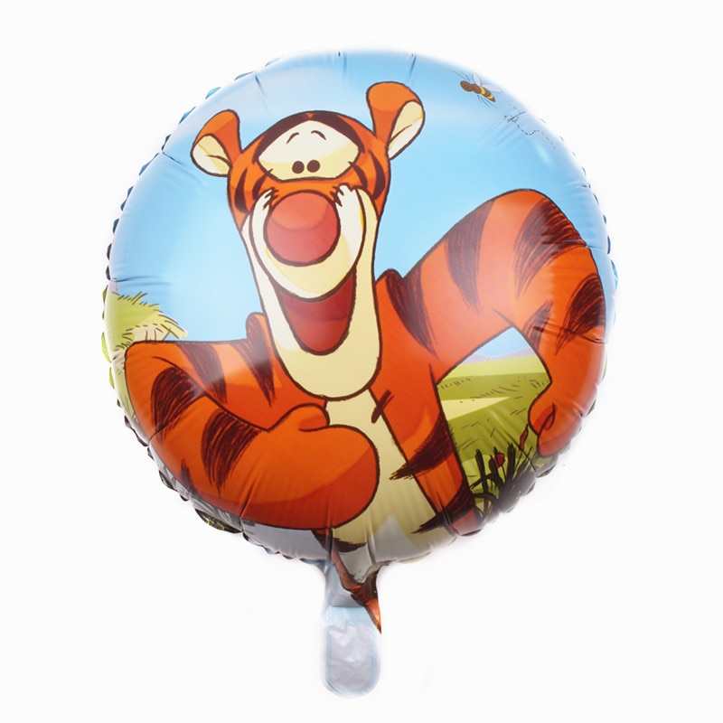 1pcs Disney Winnie The Pooh Theme 18 inch Aluminum Double sided Film Balloon Cartoon Kids Birthday 2 - Winnie The Pooh Plush