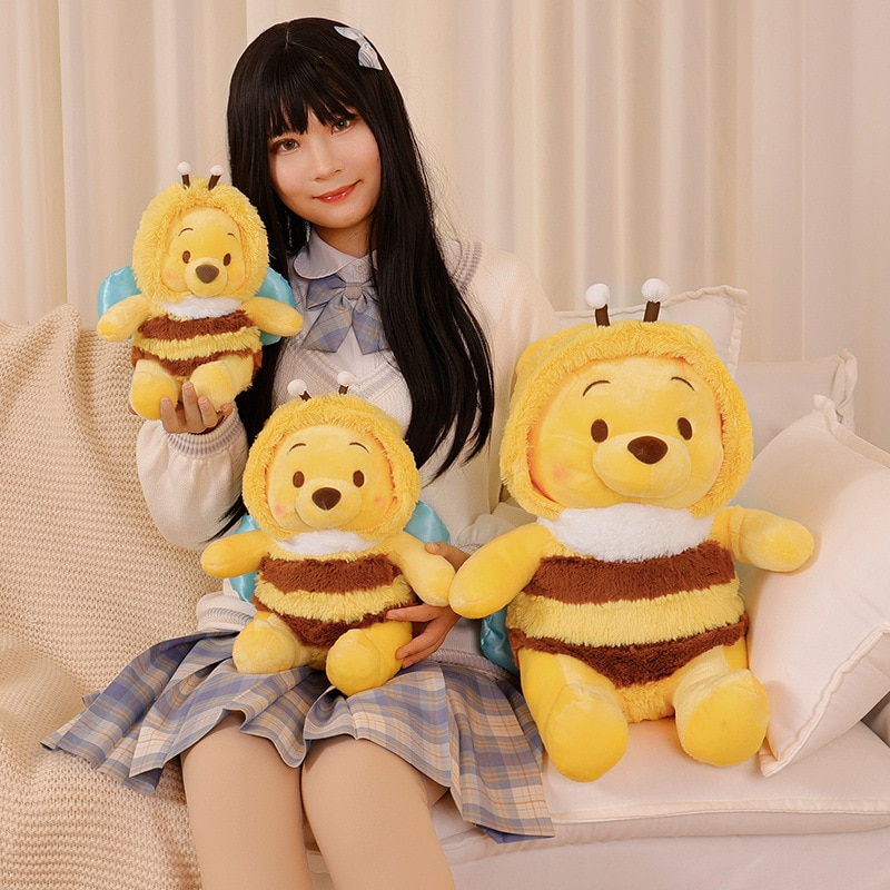 25 35 50cm Cartoon Disney Bee Winnie The Pooh Plush Toy Pillow Kawaii Anime Bear Stuffed 2 - Winnie The Pooh Plush