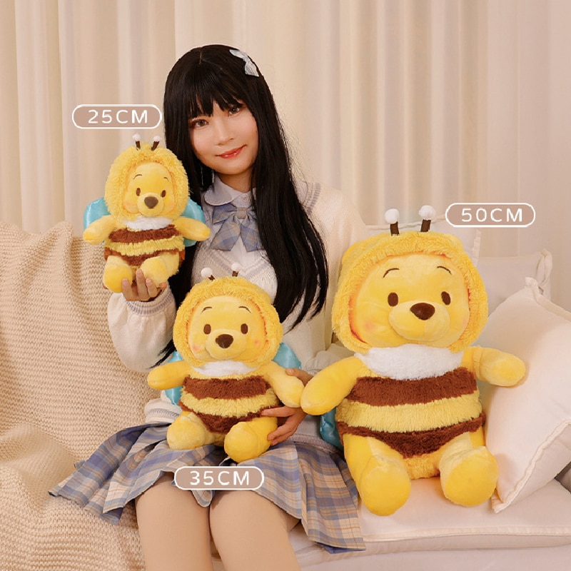 25 35 50cm Cartoon Disney Bee Winnie The Pooh Plush Toy Pillow Kawaii Anime Bear Stuffed 5 - Winnie The Pooh Plush