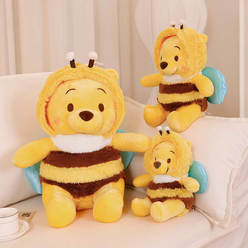 25 35 50cm Cartoon Disney Bee Winnie The Pooh Plush Toy Pillow Kawaii Anime Bear Stuffed - Winnie The Pooh Plush