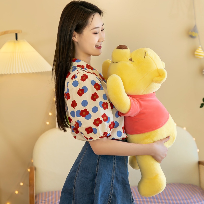 35 70cm Disney Winnie The Pooh Plush Toy Crouching Style Cute Anime Plushie Pooh Bear Doll 2 - Winnie The Pooh Plush