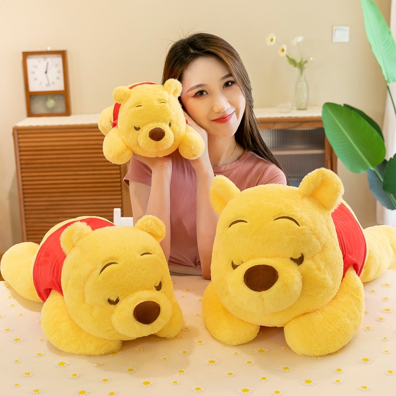 35 70cm Disney Winnie The Pooh Plush Toy Crouching Style Cute Anime Plushie Pooh Bear Doll 5 - Winnie The Pooh Plush