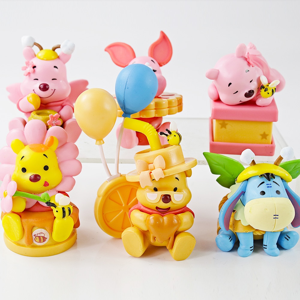 6Pcs Set 7cm Anime Disney Pooh Bear Figure Pvc Model Toys - Winnie The Pooh Plush