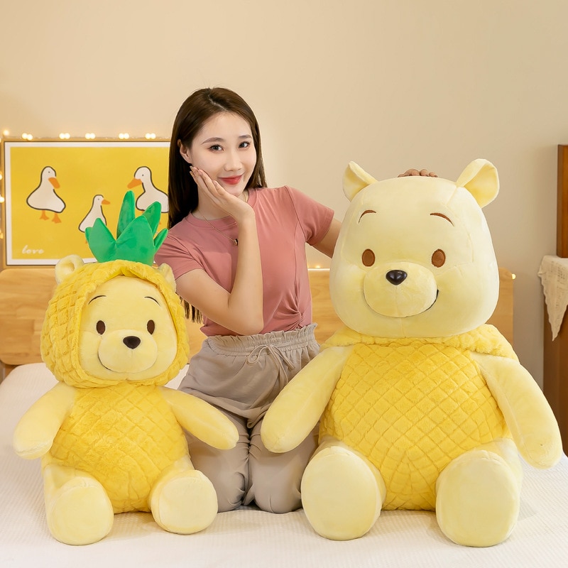 70cm Disney Pineapple Winnie The Pooh Pupu Bear Plush Toy Sleeping Pillow Cute Cartoon Soft Plushies 3 - Winnie The Pooh Plush