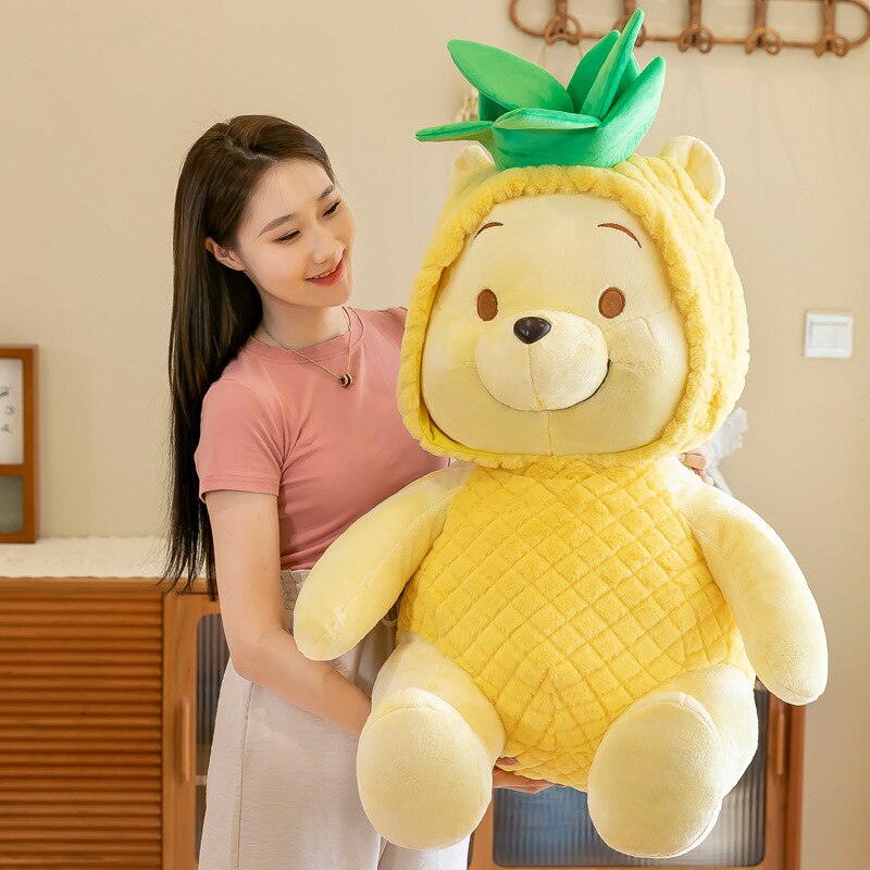 70cm Disney Pineapple Winnie The Pooh Pupu Bear Plush Toy Sleeping Pillow Cute Cartoon Soft Plushies 4 - Winnie The Pooh Plush