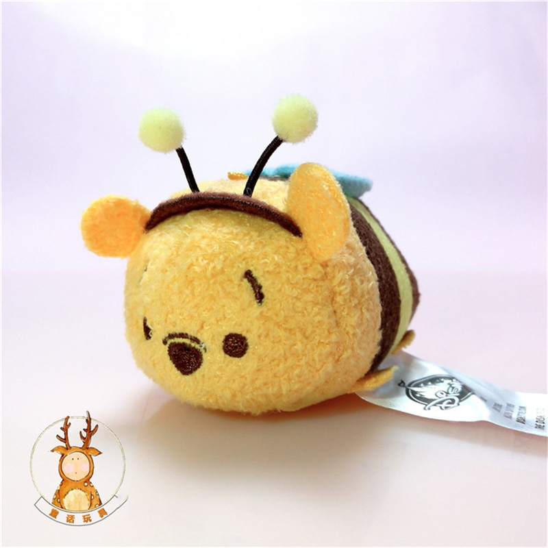 9Cm Disney Tsum Bee Series Cross Dress Plush Dolls Toy Winnie The Pooh Pijie Pig Tigger 1 - Winnie The Pooh Plush