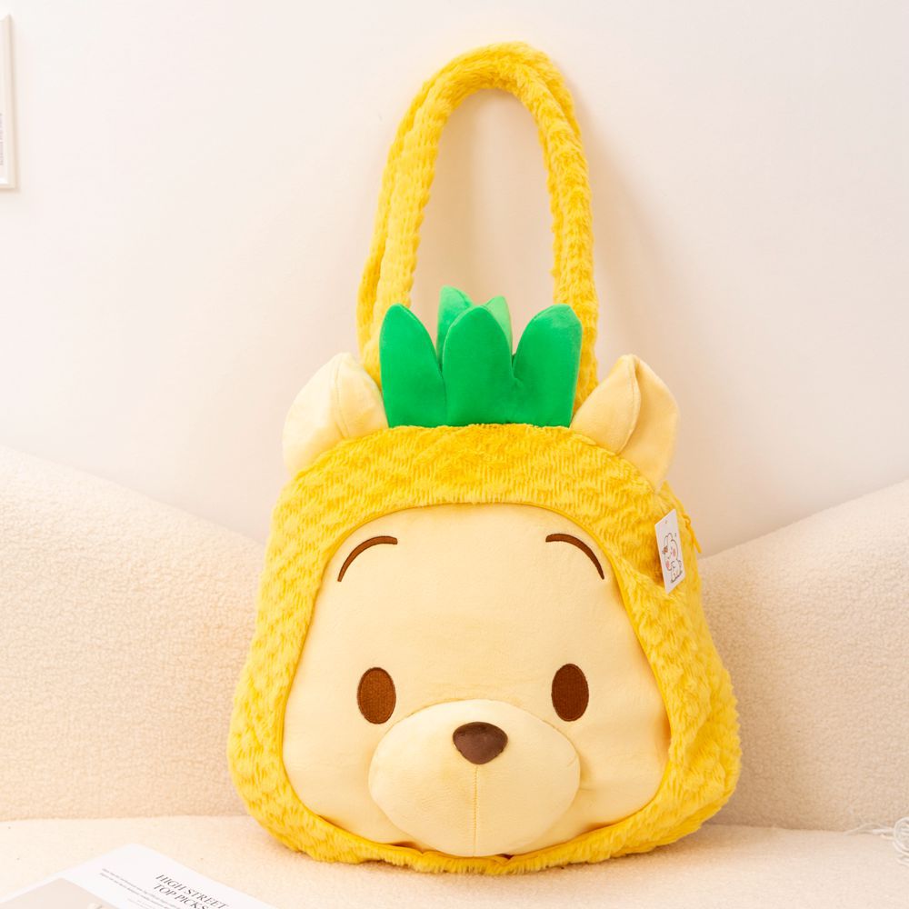 Cute Cartoon Winnie Pooh Pineapple Head Plush Shoulder Bag Large Capacity Tote Bag Fashion Casual Handbag 1 - Winnie The Pooh Plush