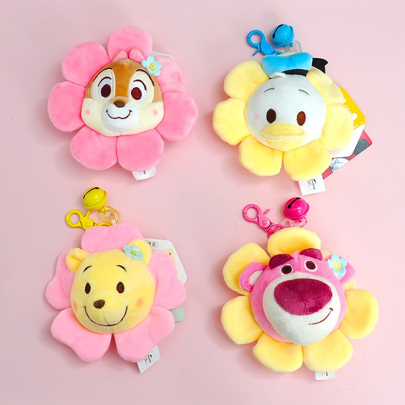 Cute strawberry Bear Winnie the Pooh Plush Toys Small Pendant Key Chains Stuffed Animals School Bag 4 - Winnie The Pooh Plush