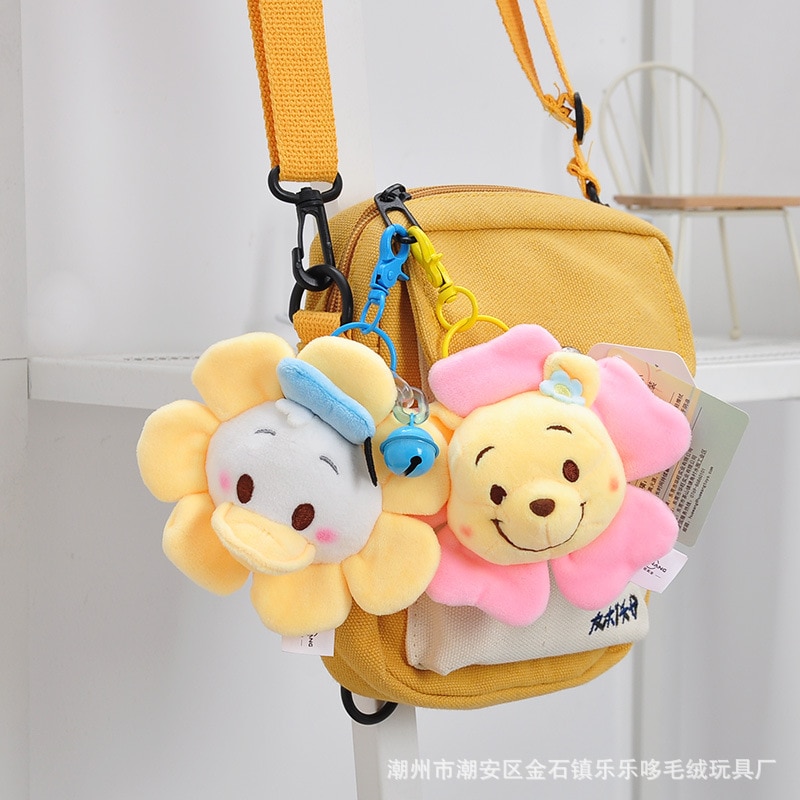 Cute strawberry Bear Winnie the Pooh Plush Toys Small Pendant Key Chains Stuffed Animals School Bag 5 - Winnie The Pooh Plush