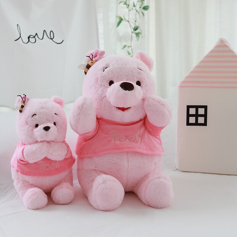 Disney 28 48 Cm Pink Winnie The Pooh Plush Toy Cute Soft Mini Bear Plush Doll 1 - Winnie The Pooh Plush