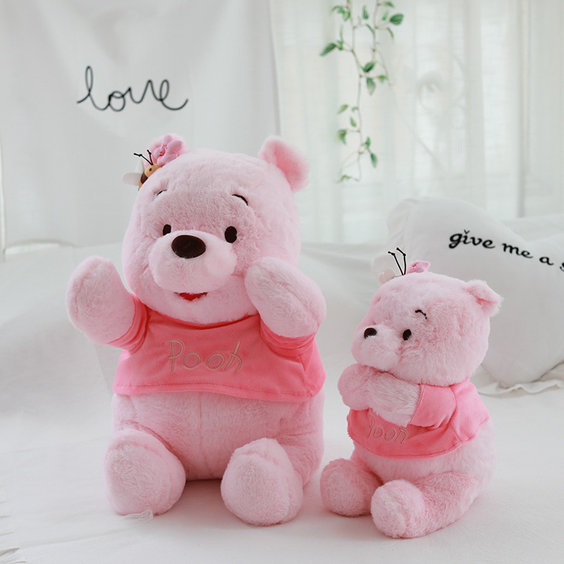 Disney 28 48 Cm Pink Winnie The Pooh Plush Toy Cute Soft Mini Bear Plush Doll 2 - Winnie The Pooh Plush