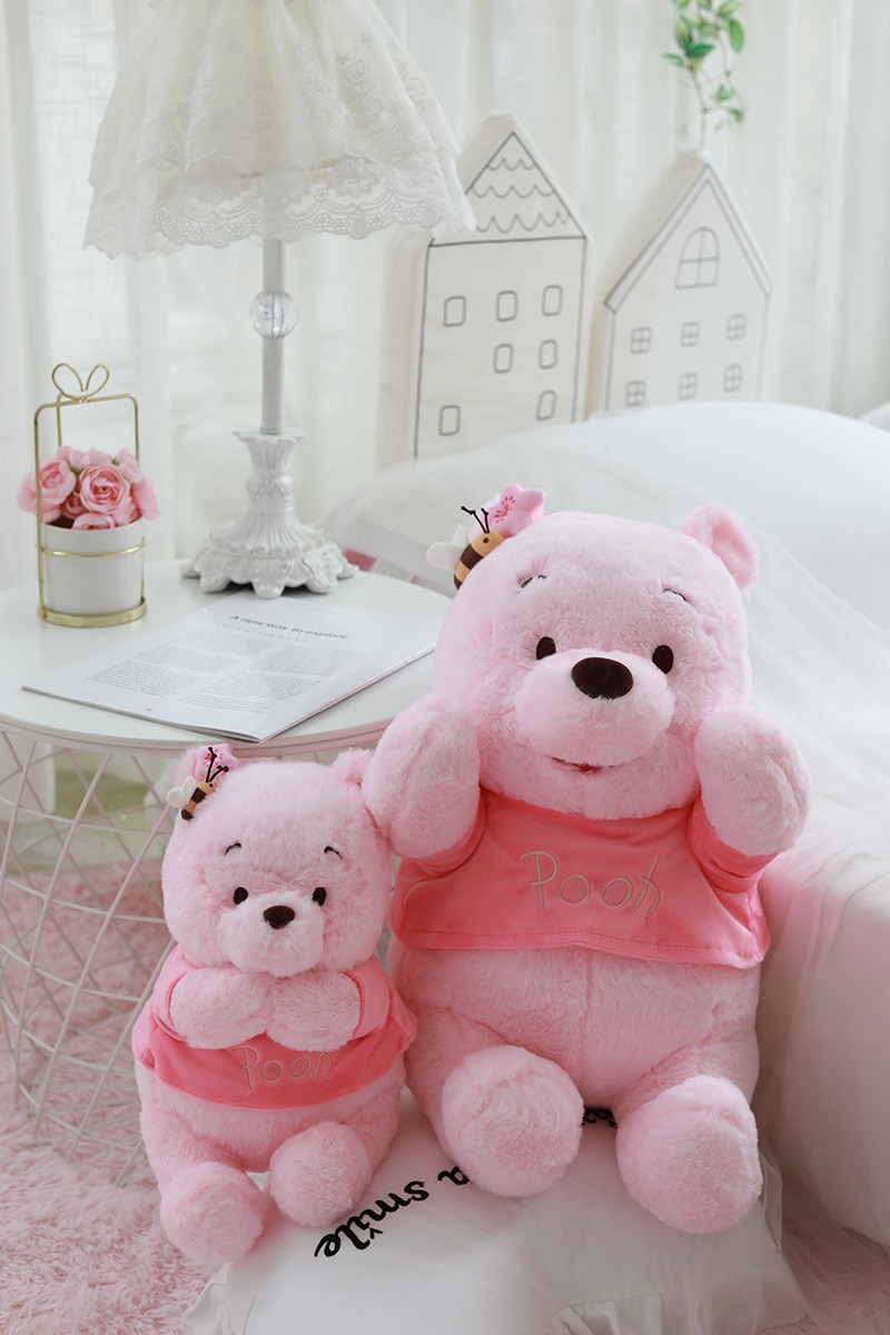 Disney 28 48 Cm Pink Winnie The Pooh Plush Toy Cute Soft Mini Bear Plush Doll 3 - Winnie The Pooh Plush