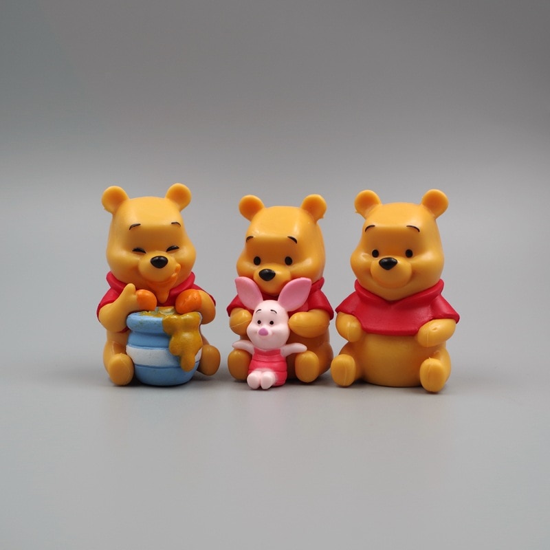 Disney Cartoon Figure Toys Kawaii Winnie The Pooh Piglet Tigger Eeyore Cake Decorations Kids Toys Birthday 1 - Winnie The Pooh Plush