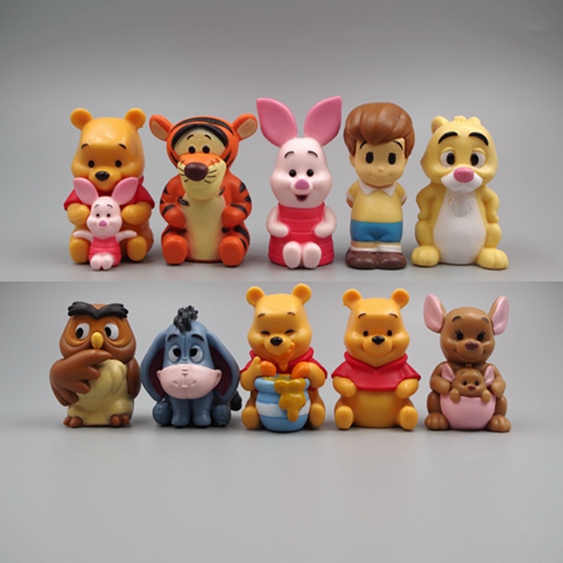 Disney Cartoon Figure Toys Kawaii Winnie The Pooh Piglet Tigger Eeyore Cake Decorations Kids Toys Birthday - Winnie The Pooh Plush