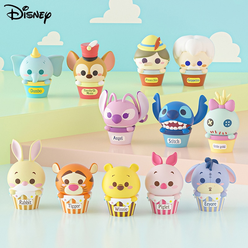 Disney Figure Toys Winnie the Pooh Mini Bean Series Pinocchio Eeyore Stitch Dumbo Angel Geppetto Anime - Winnie The Pooh Plush