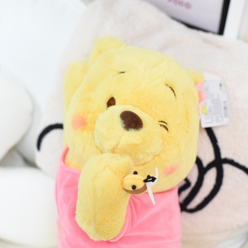 Disney Genuine Winnie The Pooh Plush Toys Pink Bee Cartoon Cute Bear Animals Plushie Kawaii Soft 1 - Winnie The Pooh Plush