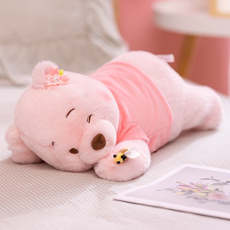 Disney Genuine Winnie The Pooh Plush Toys Pink Bee Cartoon Cute Bear Animals Plushie Kawaii Soft 3 - Winnie The Pooh Plush