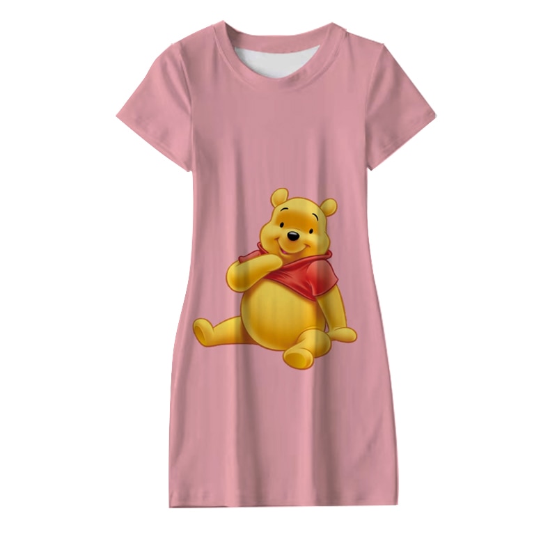 Disney Kawai Cartoon Animation Series Winnie The Pooh Milk Silk Loose Thin Sexy Pajamas Girl Yellow 3 - Winnie The Pooh Plush