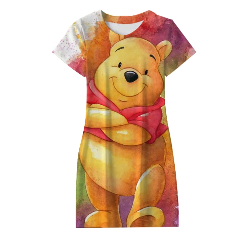 Disney Kawai Cartoon Animation Series Winnie The Pooh Milk Silk Loose Thin Sexy Pajamas Girl Yellow 5 - Winnie The Pooh Plush