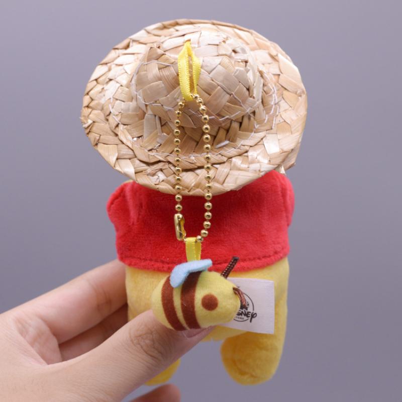 Disney Plush Toy Straw Hat Pooh Bear Piglet Pig Holding Fruit Series Cute Plush Animal Toy 5 - Winnie The Pooh Plush