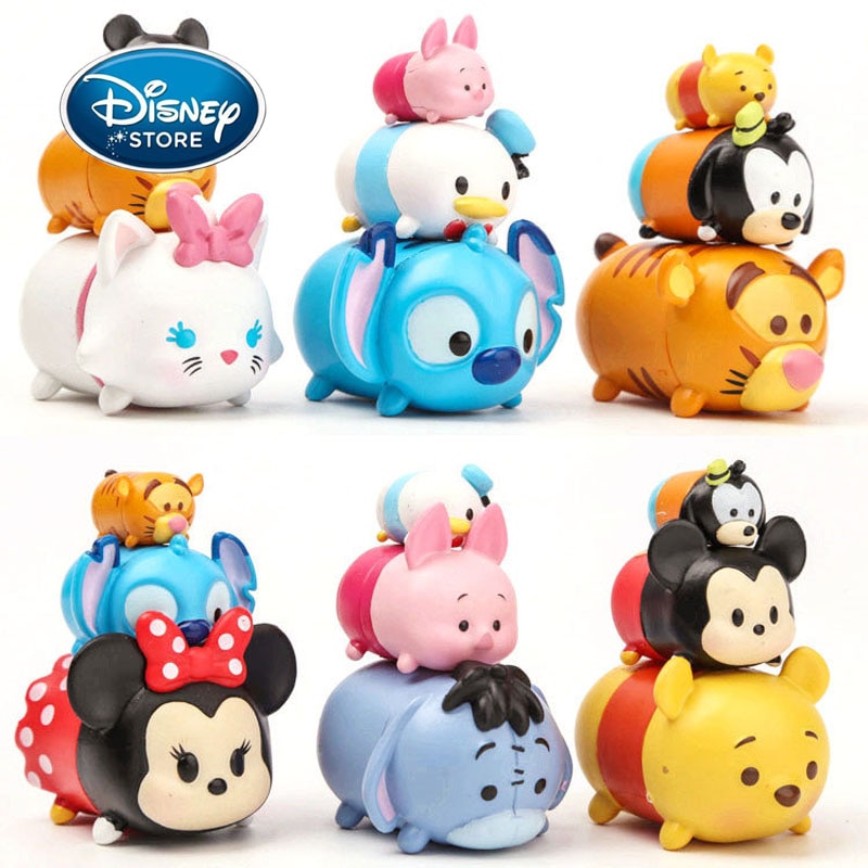 Disney Tsum Tsum Action Figure Mickey Mouse Minnie Winnie The Pooh Stitch Q Version Collect Toys - Winnie The Pooh Plush
