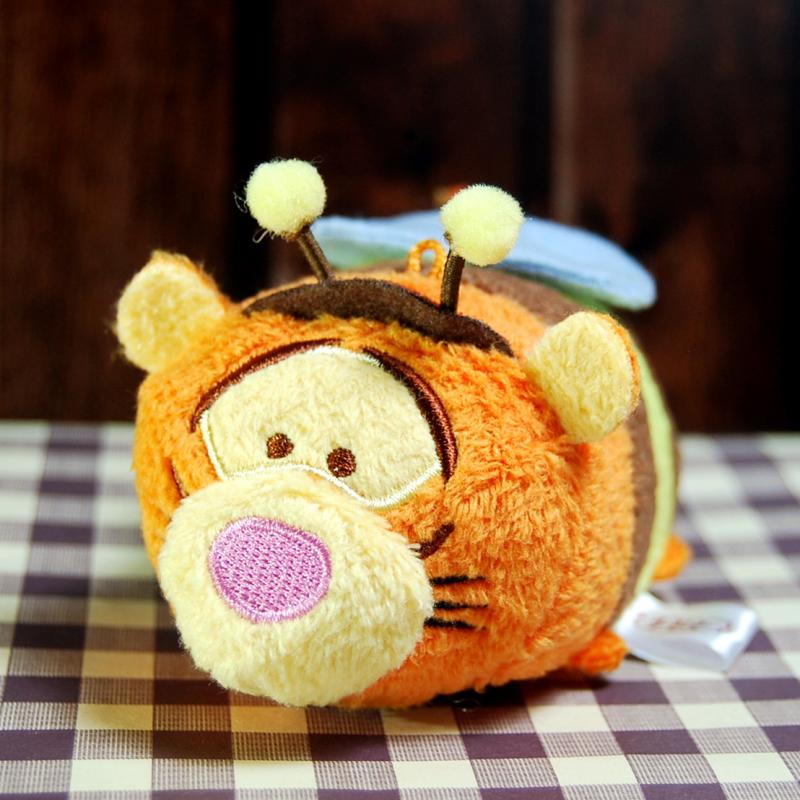 Disney Tsum Tsum Cartoon Character Winnie Pooh Cute Tiger Donkey COS Bee Plush Dolls Pendant Cute - Winnie The Pooh Plush