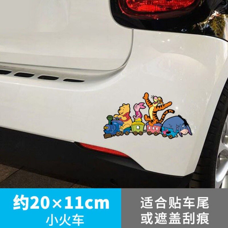Disney Winnie The Pooh Car Sticker Anime Locomotive Sticker Cute Car Decoration Glass Scratches Anti scratch 3 - Winnie The Pooh Plush