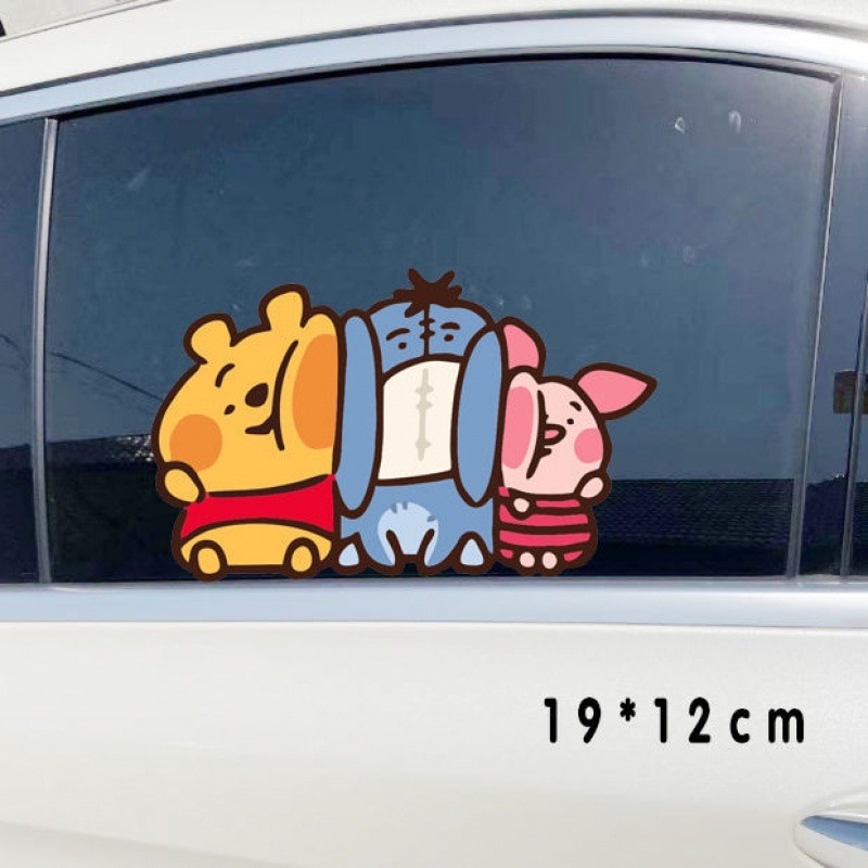 Disney Winnie The Pooh Car Sticker Anime Locomotive Sticker Cute Car Decoration Glass Scratches Anti scratch 4 - Winnie The Pooh Plush