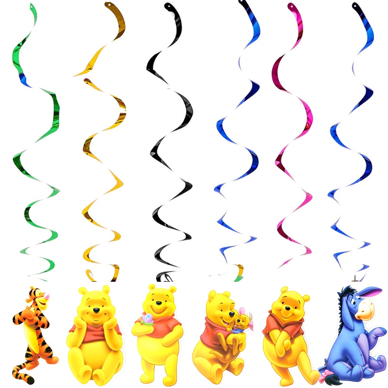 Disney Winnie The Pooh Theme Decorations Ceiling Hanging Swirls Happy Birthday Party Kids Favors Garlands DIY - Winnie The Pooh Plush
