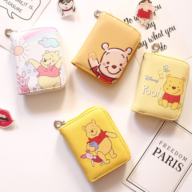 Disney s new pu cartoon princess creative Winnie the Pooh small fresh and cute girl wallet - Winnie The Pooh Plush