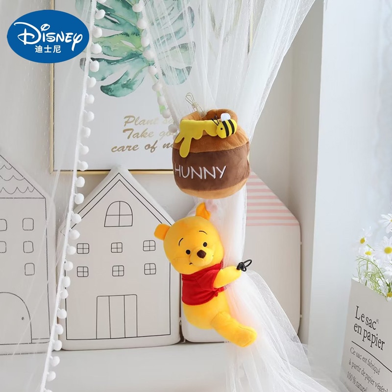 Genuine Disney Winnie Pooh honeypot Plush Curtain Tie Rope Decor Doll Cute Cartoon Stuffed Animal Room 5 - Winnie The Pooh Plush