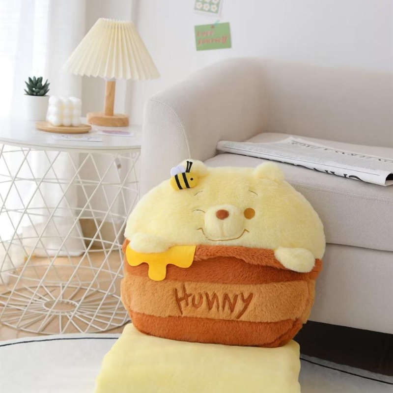 Genuine Disney Winnie the Pooh Bee Jar Plush Pillow Cushion Cute Soft Cartoon Stuffed Plush Doll 2 - Winnie The Pooh Plush