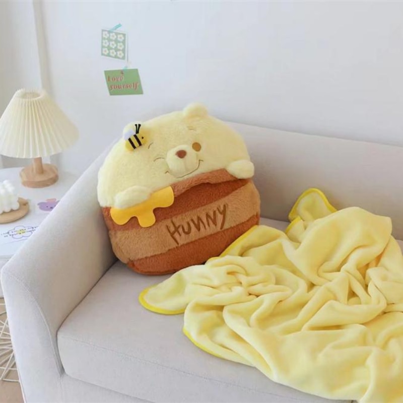 Genuine Disney Winnie the Pooh Bee Jar Plush Pillow Cushion Cute Soft Cartoon Stuffed Plush Doll 4 - Winnie The Pooh Plush