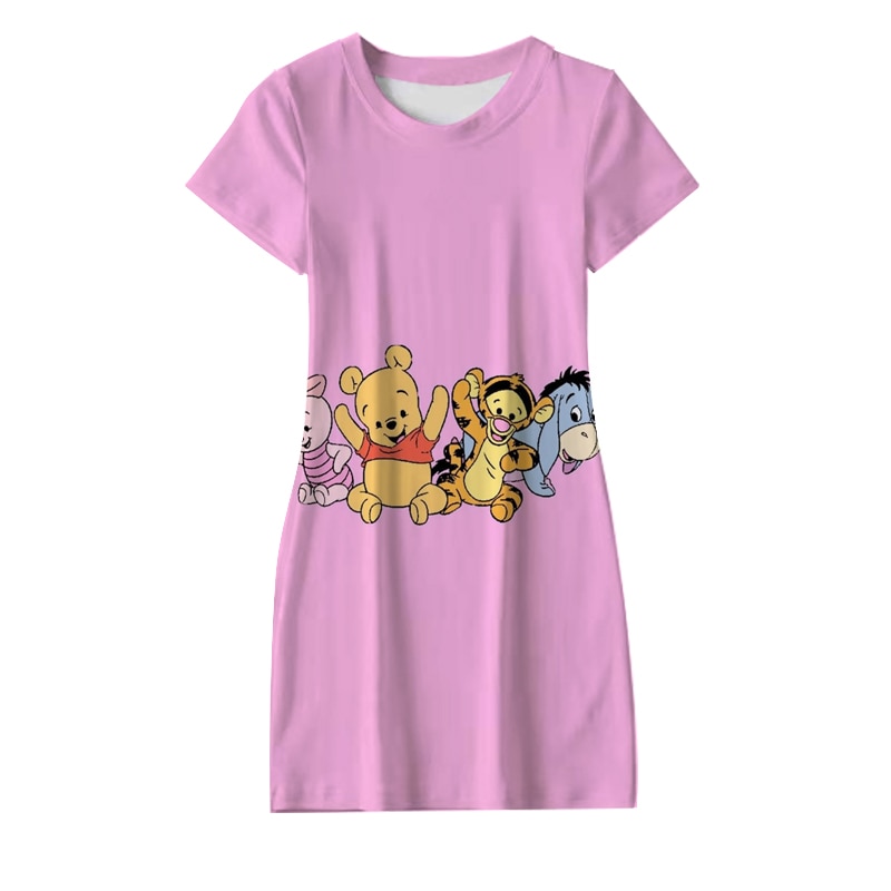 Kawai Disney Series Winnie The Pooh And Piggy 3d Printed Loose Pajamas Summer New Cute Cartoon - Winnie The Pooh Plush