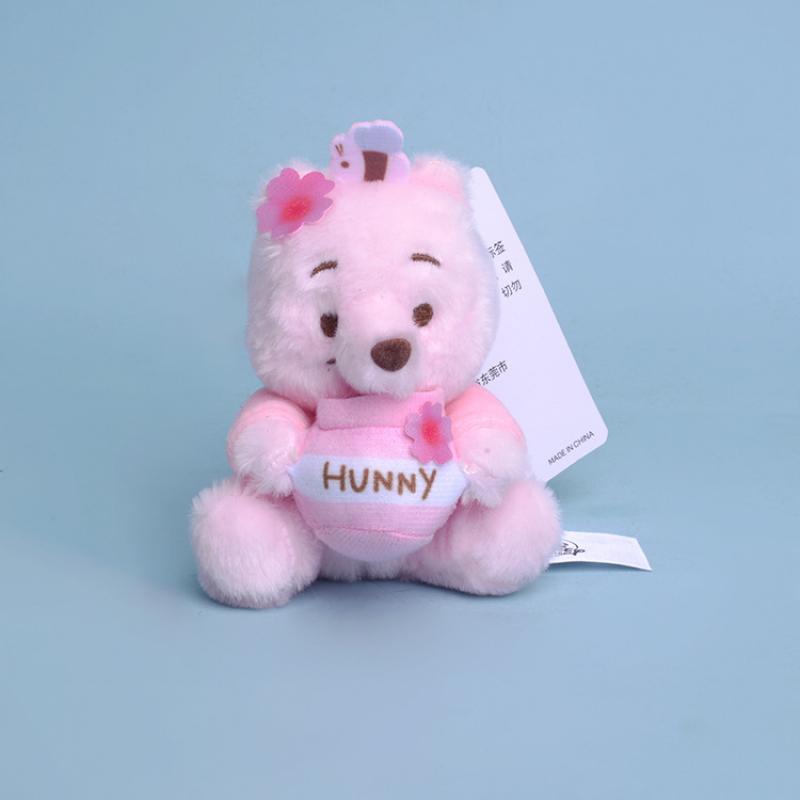 Kawaii Disney Anime Winnie The Pooh Sakura Pink Series Pooh Bear Piglet Eeyore Hug Honey Jar 1 - Winnie The Pooh Plush