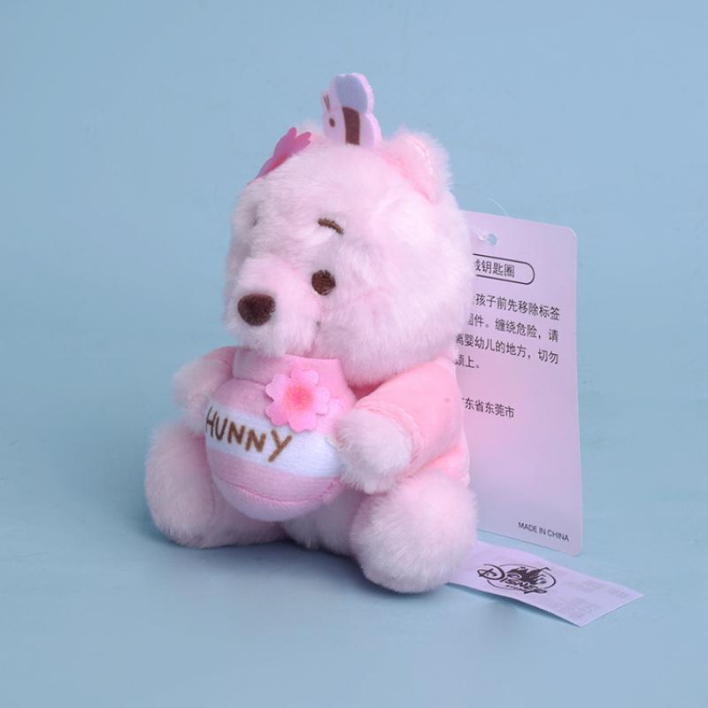 Kawaii Disney Anime Winnie The Pooh Sakura Pink Series Pooh Bear Piglet Eeyore Hug Honey Jar 4 - Winnie The Pooh Plush