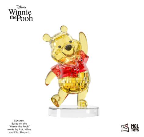 MGL Original Disney Winnie Pooh Bear crystal Block Figure Collection Model Toys 4 - Winnie The Pooh Plush